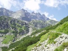 Berg Hügel und Wanderwegen in der Hohen Tatra